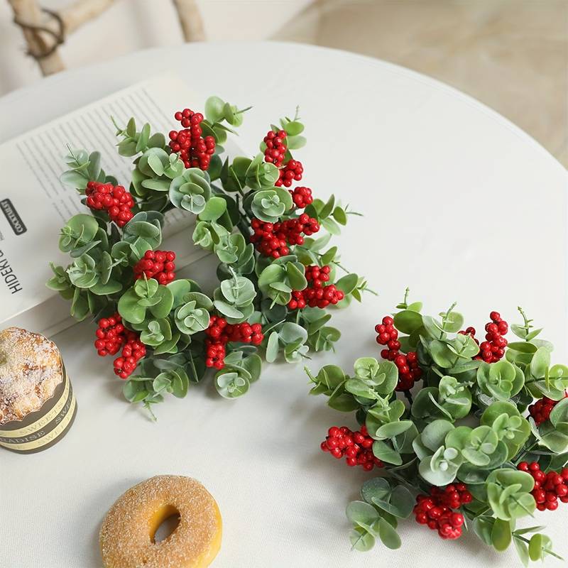 Christmas Decoration Simulation Flower Small Wreath - Temu